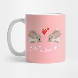 mice to know you valentines day design Mug